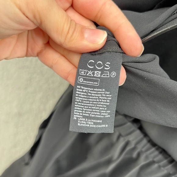 Cos Wide Leg Jumpsuit Womens 10 Black Sleeveless Modern Career Teacher Business - Picture 10 of 12